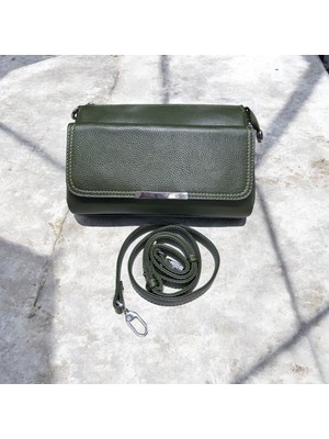 Valentina Victoria Hakiki Deri Çokbölmeli Orta Boy Çapraz Çanta