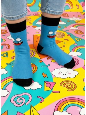 Baff Gülen Surat Desenli Çorap 43-46