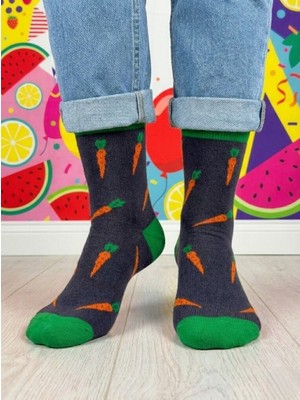 Baff Havuç Desenli Çorap 43-46