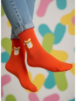 Baff Tilki Desenli Çorap 39-42