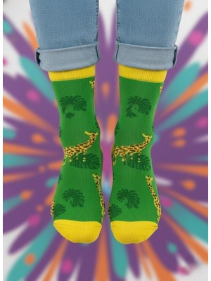 Baff Zürafa Desenli Çorap 39-42