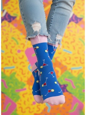 Baff Içecek Desenli Çorap 39-42