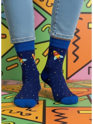Baff Roket Desenli Çorap 39-42
