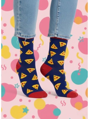 Baff Pizza Dilimleri Desenli Çorap 39-42