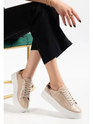 Trivogue Jetan Bej Rugan Bağcıklı Spor Ayakkabı