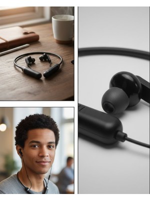 Teknodayım Gün Boyu Konfor Sağlayan Manyetik Kulak Içi Kablosuz Kulaklık