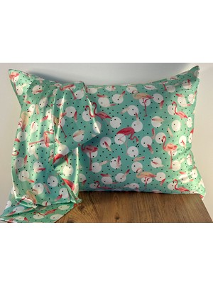 ICON SILK 'Sleep & Glow' %100 Saf Ipek Fermuarlı Yastık Kılıfı (Flamingo)