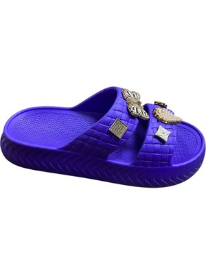 Güven Kundura Kadın Eva Taşlı Çift Band Terlik