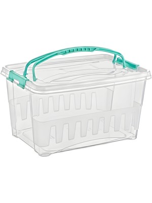 Ovio Ev Yaşam 8 Lt Piknik Sepeti ve Gıda Kutusu Kilitli Kapaklı Taşıma Saplı Plastik Saklama Kabı