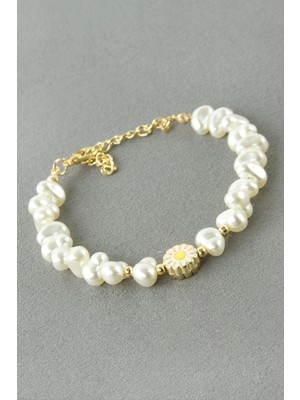 Marsilyan Papatya Inci Boncuk Bileklik