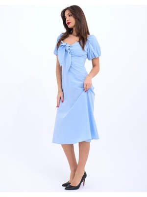 Nova Epoxy Art 5948 Elbise-Mavi