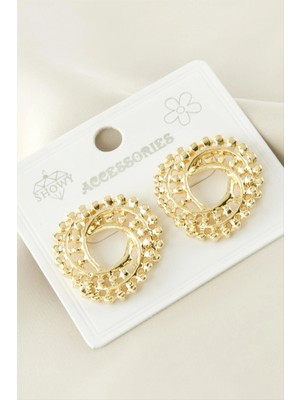 Marsilyan Burgulu Zikzak Metal Küpe