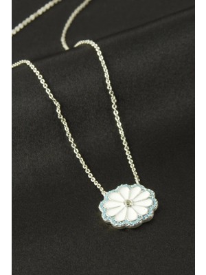 Marsilyan Papatya Mineli Zirkon Taşlı Kolye