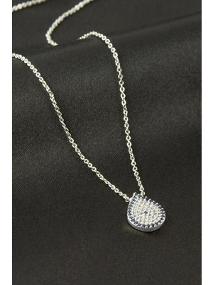 Marsilyan Oval Nazar Zirkon Taşlı Kolye