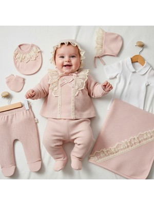 Milays 0-3 Ay Kız Bebeklere Organik Pamuk Premium Kalite Ara Dantel Stil 10 Lu Takım