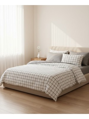 Harikabirev |çift Kişilik Nevresim Takımı Lastikli Pamuklu Çarşaf Nevresim Seti Kare |çknt