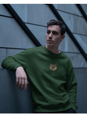 Muhtar Store Erkek Minimal Maine Coon Kedi Logolu Unisex Bisiklet Yaka Sweatshirt – Günlük & Basic Stil