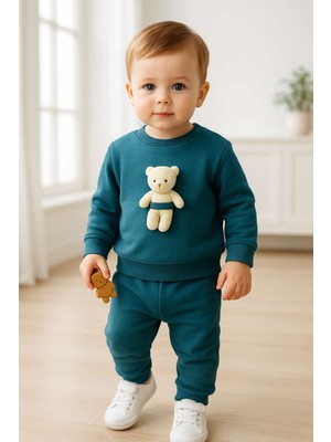 Donino Erkek Bebek Ayı Oyuncaklı Takım - Petrol Mavisi