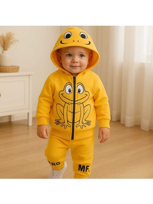 Minitix Erkek Bebek Kurbağalı Takım Sarı - 9 Ay