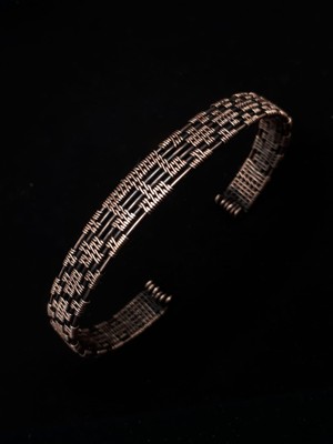 Kırım Ince - Saf Bakır El Yapımı Örme Bileklik
