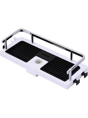 Esranın Dünyası Banyo Direğine Asılabilir Köşelik Şampuanlık Sabunluk Çift Askılı Düzenleyici Raf Paslanma