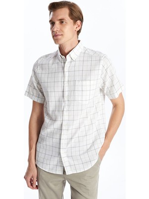 Lc Waikiki Yeni Sezon Regular Fit Kısa Kollu Ekose Armürlü Erkek Gömlek
