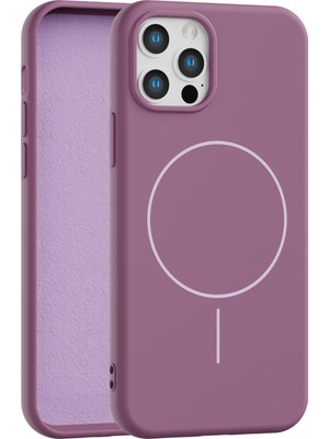 Vissona iPhone 12 Pro Max Uyumlu Içi Kadife Magsafe Wireless Şarz Özellikli Telefon Kılıfı