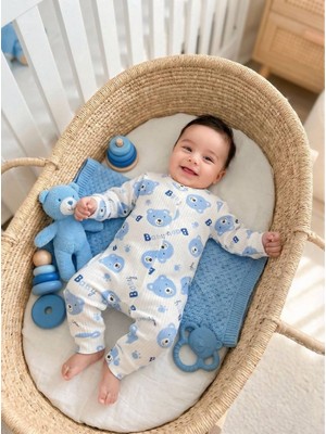 Artci Collection Bebek Tulum - Mavi Ayıcıklı