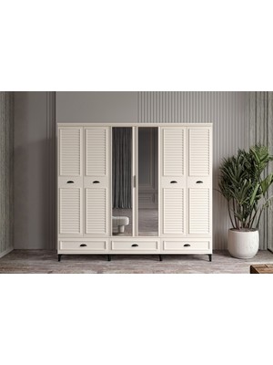 Doressa Char Moon 6 Kapılı Aynalı Gardırop