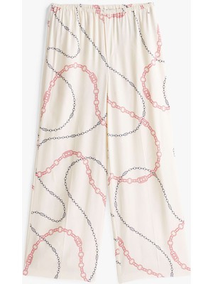 Tommy Hilfiger Kadın Beyaz Tommy Hilfiger Soft Vıscose Woven P, 01V Beyaz Kadın Pantolon