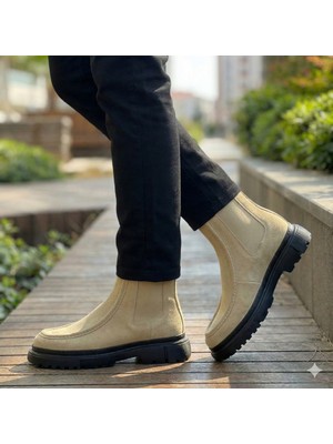 Belirtilmemiş Fermuarlı Kaymaz Taban Deri Bot Ortopedik Astar Günlük