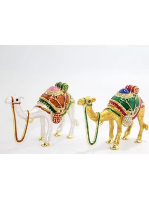 Kuzgun Ticaret Swaroski Taşlı Tekli Deve Figürü ALK1882