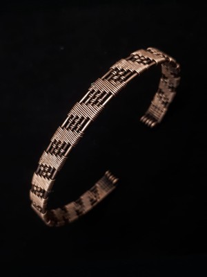 Datça Ince - Saf Bakır El Yapımı Örme Bileklik