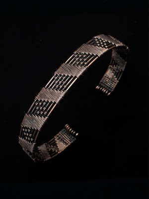 Datça Kalın - Saf Bakır El Yapımı Örme Bileklik