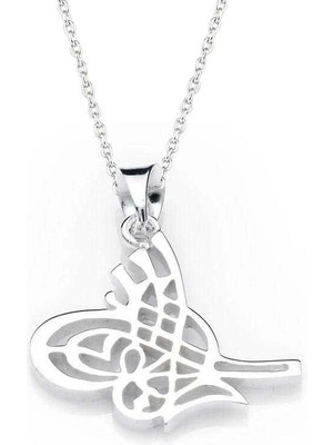 Bazarhane Gümüş Tuğralı Bayan Kolye