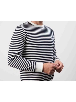 Lacoste Bisiklet Yaka Çizgili Regular Fit Sweatshirt