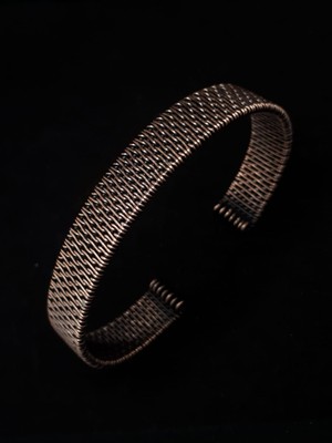 Lara Kalın - Saf Bakır El Yapımı Örme Bileklik