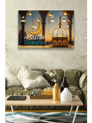 Allians Hoşgeldin Ramazan Süsü, Dekoratif Dini Tablo, Ev ve Oturma Odası Dekoru