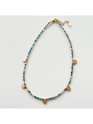 Vesce Atelier Doğaltaş Boncuk Detaylı Kolye