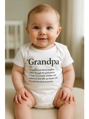 Bebek %100 Pamuklu Zıbın Büyük Baba Baskılı