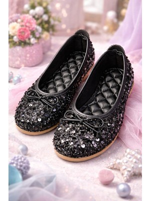 Slipcat Kız Çocuk Günlük Babet Fiyonk Detaylı Yumuşak Rahat Tabanlı