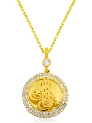 Bazarhane Gümüş Tuğralı Bayan Kolye