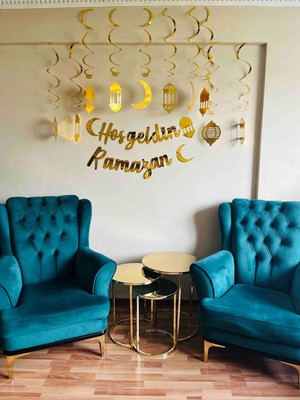 Allians Ramazan Temalı Hoşgeldin Banner ve 10'lu Tavan Sarkıt Süsleme Seti
