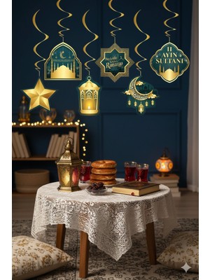 Allians Ramazan Temalı 6'lı Tavan Sarkan Süsü, Şık ve Festive Dekorasyon