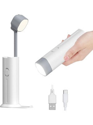 Braventa Collection Dilidala LED Çalışma Masası Lambası, 3 Parlaklık Kademesi, Cep Telefonu Tutuculu Komodin Okuma Lamba