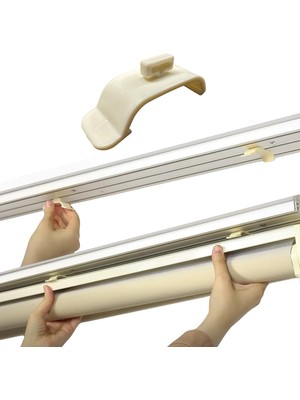 Braventa Collection Pratik Stor Perde Kornişe Takma Aparatı Küçük Boy Kaliteli 10 Adet