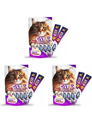 Delixa Eurogold Cat Sıvı Kedi Öd. Ton-Deniz Tarağı 5X15 gr 3lü Paket