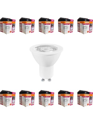 Braventa Collection Osram GU10 LED Ampul 4.5W 6500K Beyaz Işık – 350LM, 36° Işık Açısı, 10'lu Ekonomik Paket, Enerji Sın