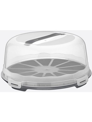 Braventa Collection Orret Home Kek Taşıma Kabı, Bpa Içermeyen Plastik, Saplı ve Kilitli Kek Fanusu, Taşınabilir ve Güven