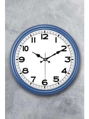 Braventa Collection Emores 31 cm Dekoratif Gerçek Cam Sessiz Mekanizma Duvar Saati